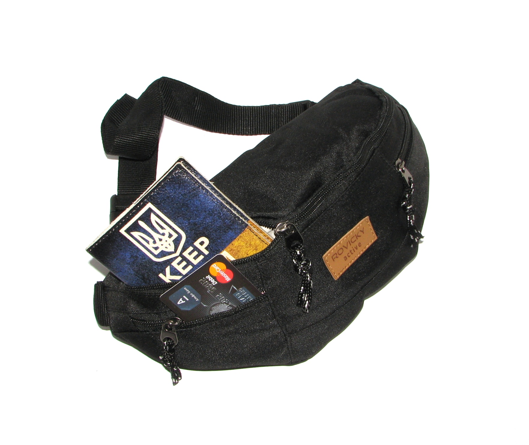 Сумка на пояс (бананка) Rovicky BAG-WB-01-3965 BLACK Сумка на пояс (бананка) Rovicky BAG-WB-01-3965 BLACK